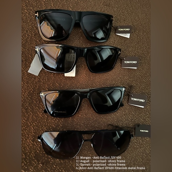 TOM Ford Morgan Square Black TF 513 57MM Unisex Sunglasses NWT main image 4